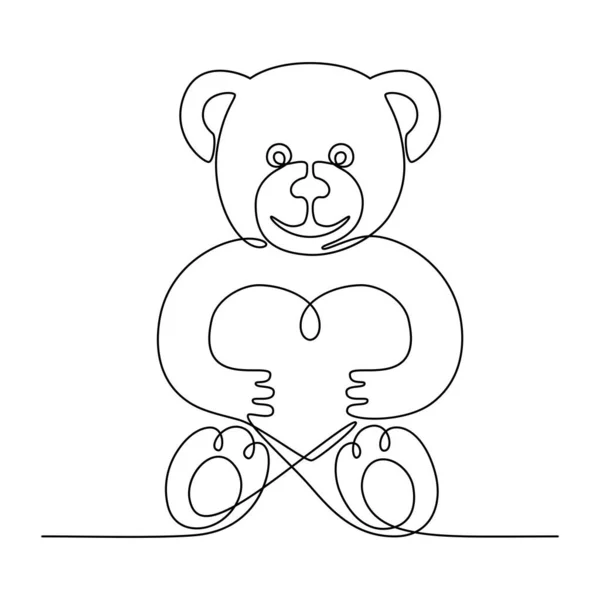 How To Draw A Teddy Bear Holding A Heart - YouTube