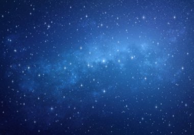 Derin uzay yıldız kümeleri yüksek çözünürlükte dolu. Gece gökyüzünde parlayan yıldız.