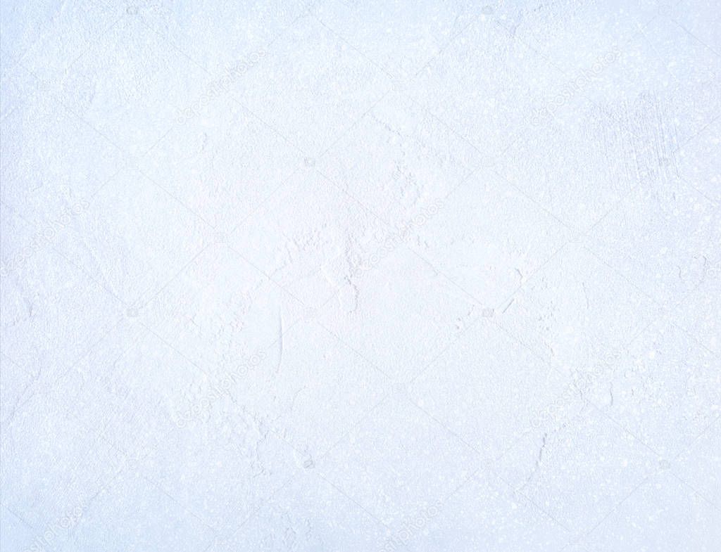 Frozen surface covered by a thin layer of snow - Iced texture background, Winter material