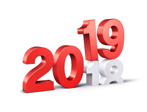 Piros 2019 új év elején szimbólum — Stock Fotó