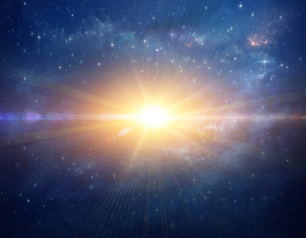 Explosão estelar cósmica no espaço sideral — Fotografia de Stock