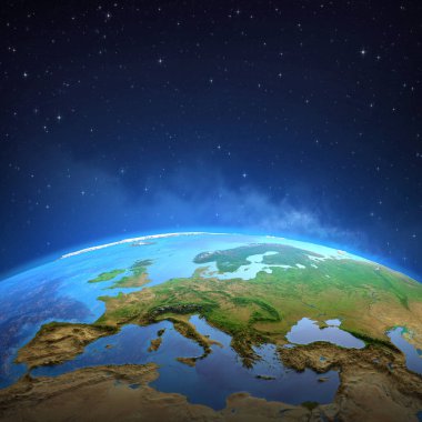 Uzaydan Dünya'nın yüzeyi