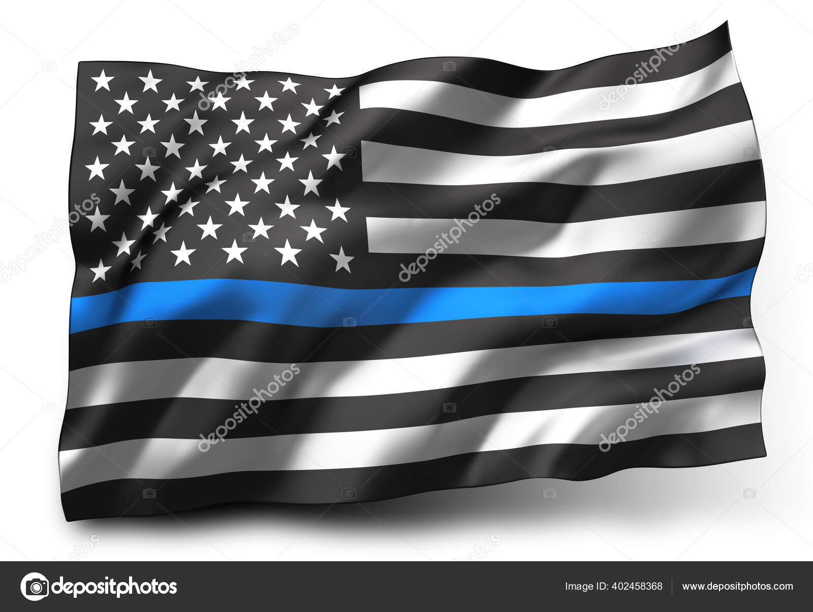 Black Lives Matter Flag Bue Stripe Blowing Wind Striped Black — Stock Photo  © titoOnz #402458368, image size:1600x1205