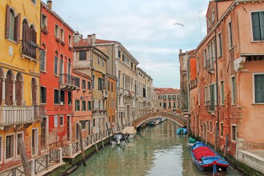 Cannaregio - Venedik güzel bölge görünümünü. İtalya.