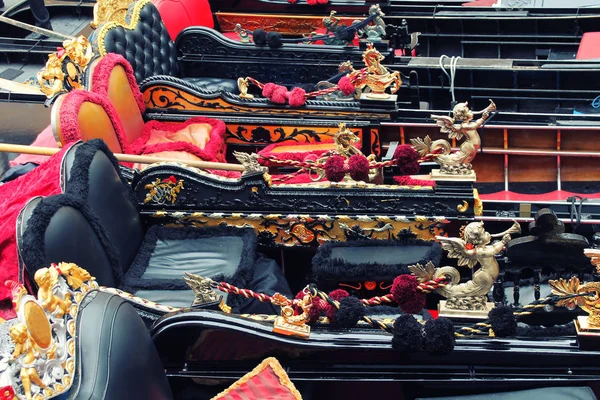 Gondolas Close Gondola Parking Venice Italy — Stock Photo, Image