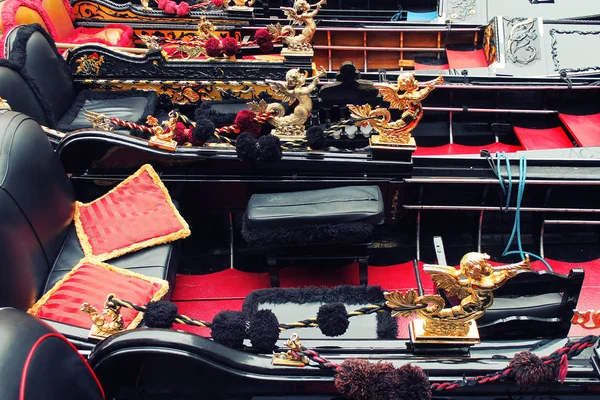 Gondolas Close Gondola Parking Venice Italy — Stock Photo, Image