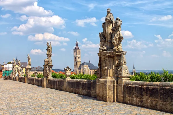 Veduta Del Ponte Nel Centro Storico Della Città Medievale Kutna — Foto Stock