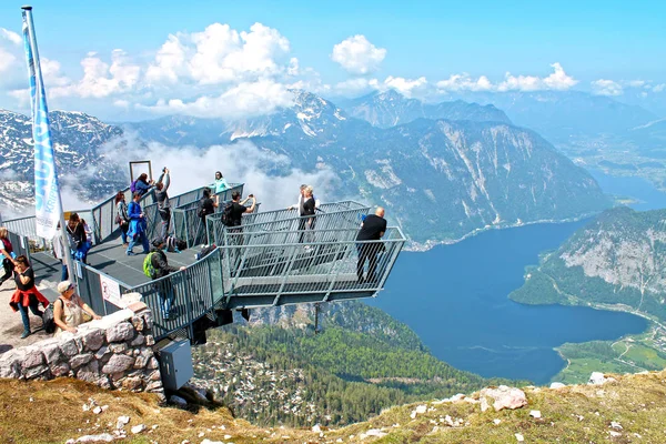 Nézd Ujjak Platform Krippenstein Hegy Dachstein Obertraun Ausztria 2018 — Stock Fotó