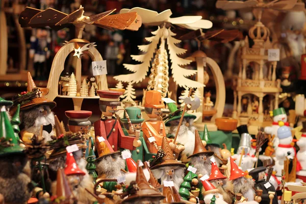 Bonita Lembrança Madeira Tradicional Mercado Natal Dresden Saxónia Alemanha 2018 — Fotografia de Stock