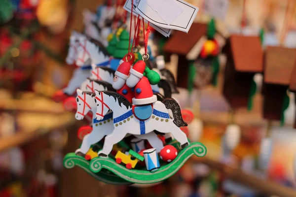 Holzspielzeug Zum Verkauf Auf Dem Weihnachtsmarkt Dresden — Stockfoto