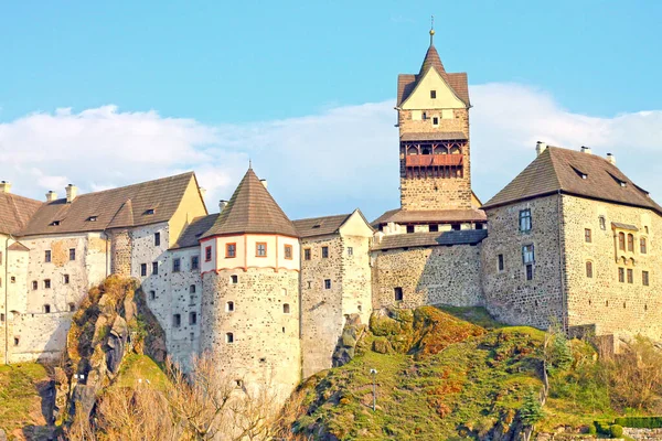 Vista Del Castillo Loket Cerca Karlovy Vary República Checa — Foto de Stock