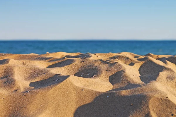 静かな空の砂浜を閉じる 黒海沿岸 — ストック写真