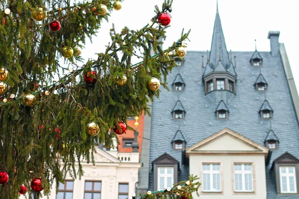 Chtistmastime Lipsku Vánoce Centrálním Náměstí Sasko Německo — Stock fotografie