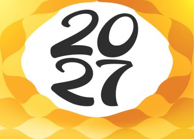 Mutlu yıllar 2027 Kaligrafi ve Altın Düzen