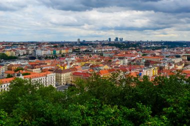 Prag 'ın eski şehrinin manzarası