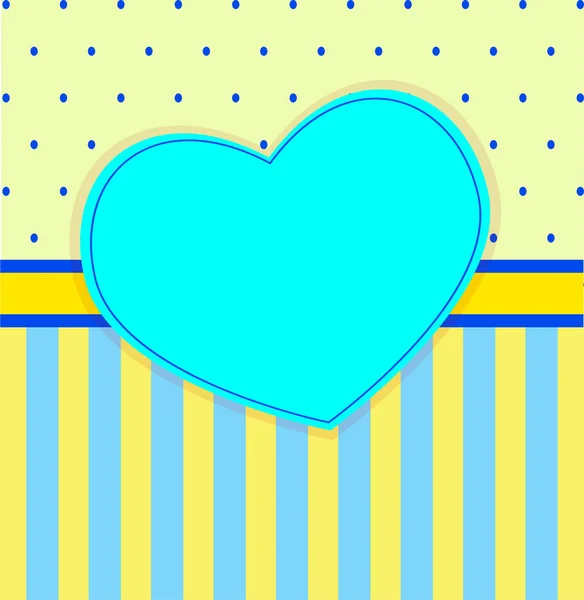 Ιδέα Για Μετρήσεις Των Παιδιών Baby Ντους Διάνυσμα Μπλε Καρδιά — Διανυσματικό Αρχείο