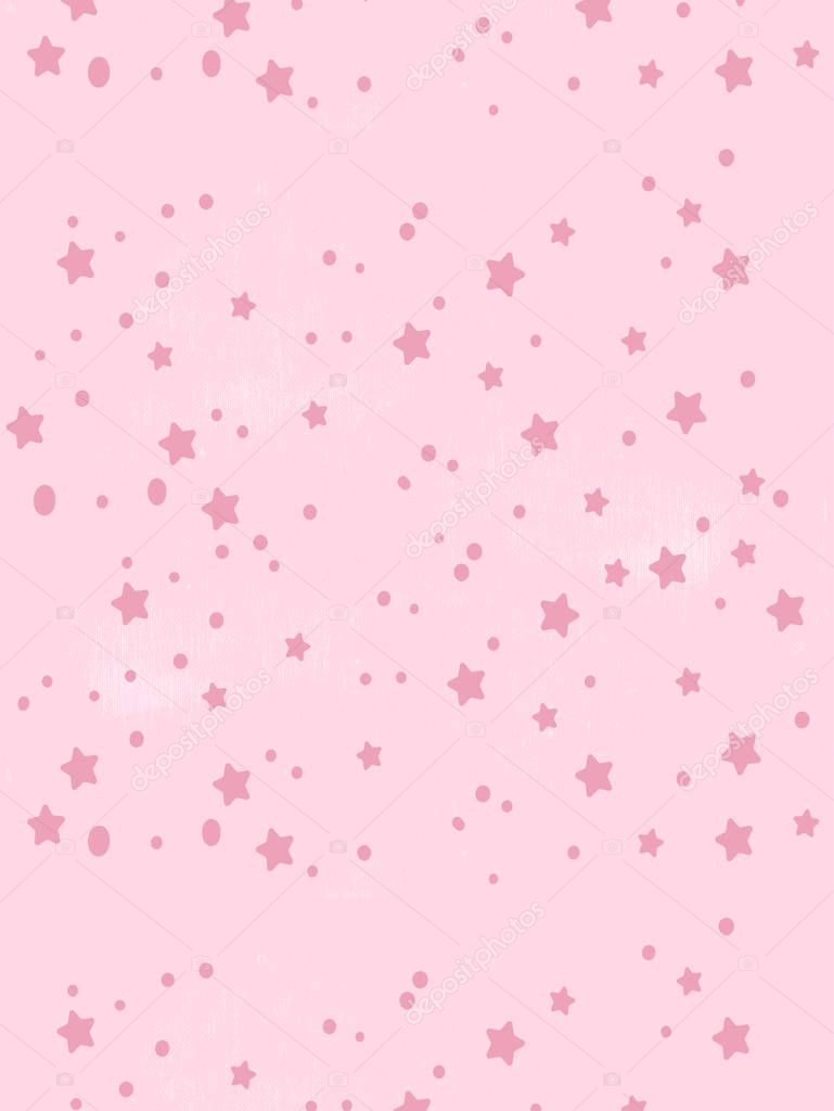 Background pattern with stars and dots. The idea for children's metrics, scrap paper. Seamless vector pattern
