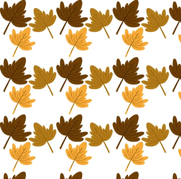 Flachen Musterhintergrund Herbstblätter Nahaufnahme Idee Für Einen Herbstlichen Hintergrund Schöner — Stockvektor