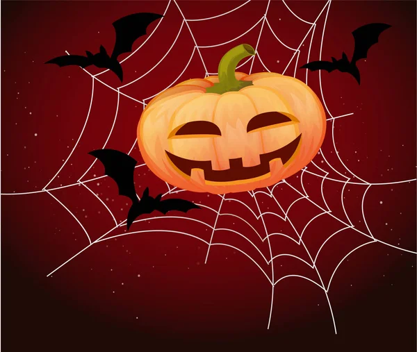 Feliz Halloween Fondo Una Gran Idea Para Una Tarjeta Felicitación — Vector de stock