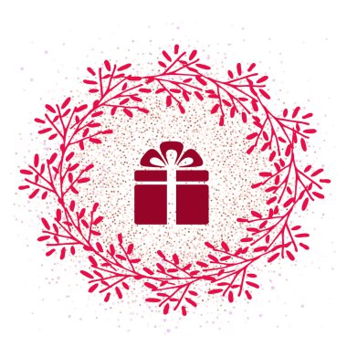 ' De bir çerçeve içinde bir çelenk ve bir yıldız deseni şeklinde bir fiyonklu düz vektör simgesi hediye izole - bir blog ya da sosyal medya web sitesi için güzel bir fikir. Ziyaret ve takipçileri istatistikleri