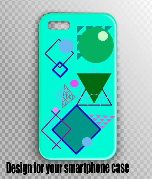 Stylisches Print Design Für Smartphone Cover Geometrie Stil Neon Gehäuse — Stockvektor