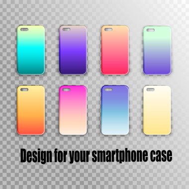 Güzel moda degrade baskılar smartphone çalışması için vektör toplama