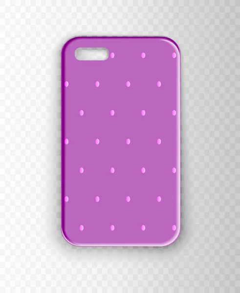 Violet Speckled Case Stylish Print Smartphone Accessory — Stock Vector