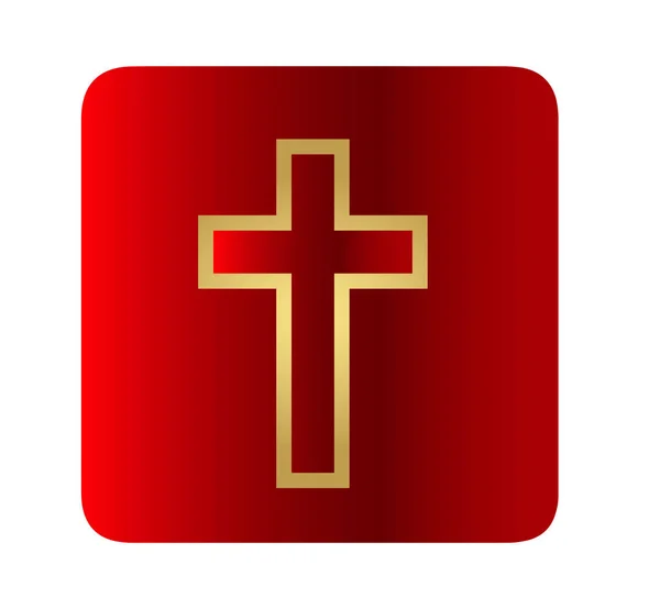Altın vektör çapraz işareti simgesi-Happy Easter tatil.