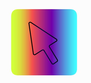 Ok simgesi, bilgisayar ok. Web sitesi için Neon düz sol ok düğmesi