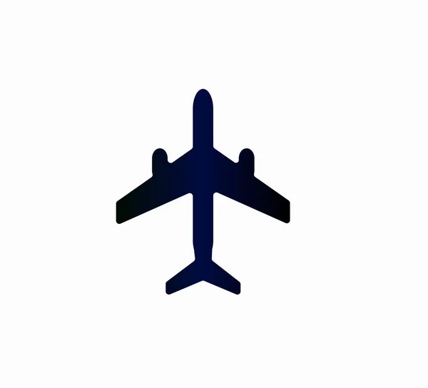Icono Web Del Avión Aislado Avión Icono Vector Plano Viajes — Archivo Imágenes Vectoriales