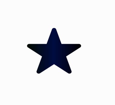 Web yıldızı düz simgesi izole. Akıllı telefon ve web sitesi sık kullanılanlar düğmesi düzeni için vektör simgesi