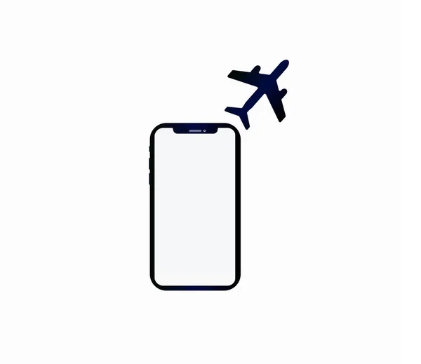 Vector Icon Smartphone Plane Close Web Icon Design Travel Web — Stock Vector