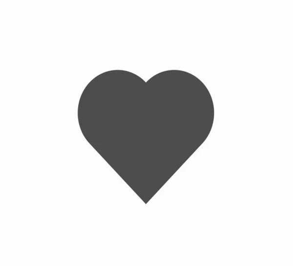 Монохромный Серый Векторный Значок Сердца Крупным Планом Веб Иконка Смартфона — стоковый вектор