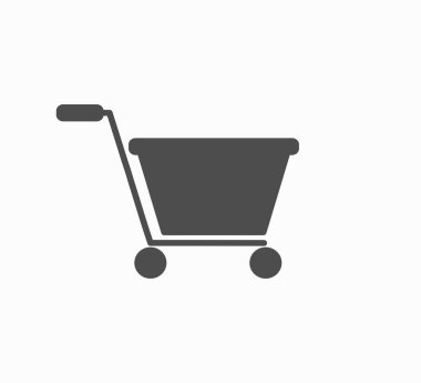 Tasarım düz vektör simgeleri online alışveriş. Günlük satışlar ve indirimler. Web simgesi market sepeti yakın çekim, akıllı telefon veya web sitesi için gri simge düzeni