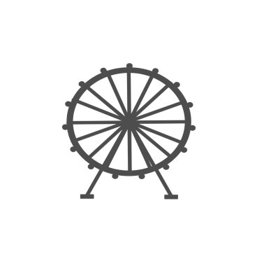 Vektör illüstrasyon - dönme dolap. Eğlence parkı ve eğlence.