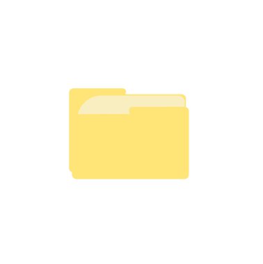 Sarı bir klasörvektör illüstrasyon - bir katalog. Veri depolama