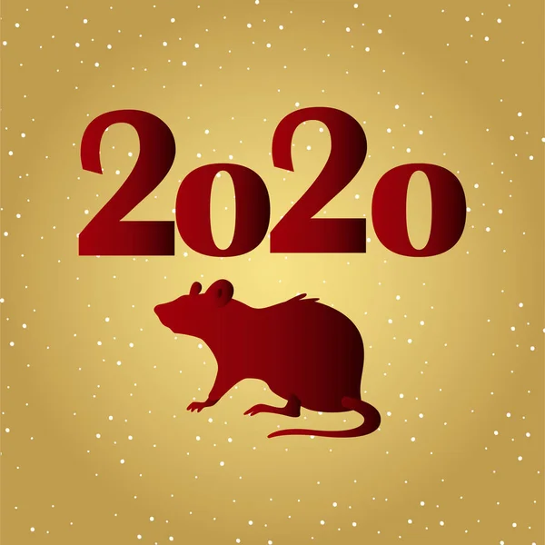 Chinese New Year Zodiac Rat Symbol Year According Eastern Calendar — Stock Vector