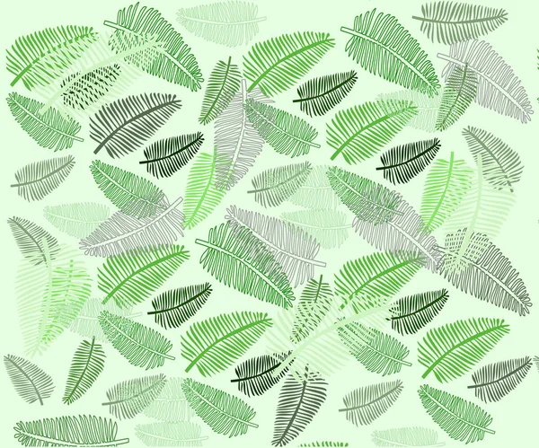 Motif Vectoriel Design Élégant Fougère Tropicale Feuilles Palmier — Image vectorielle