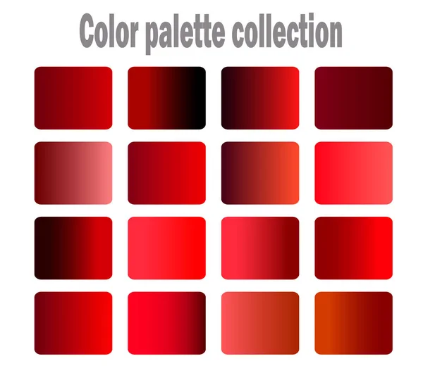 Renkli Kırmızı Degrade Paleti Trend Seti — Stok Vektör