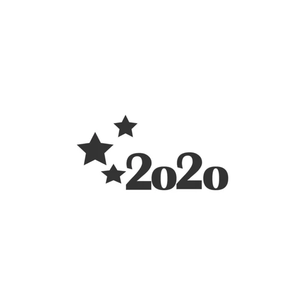 2020 Number Icon Stars Happy New Year Brochure Design Template — Stock Vector