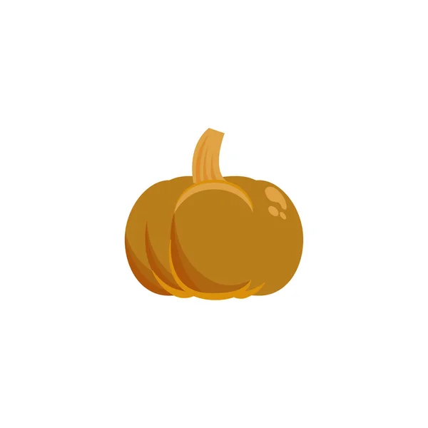 Ripe Pumpkin Vector Icon Close Orange Pumpkin Icon Thanksgiving Traditional — Stock Vector