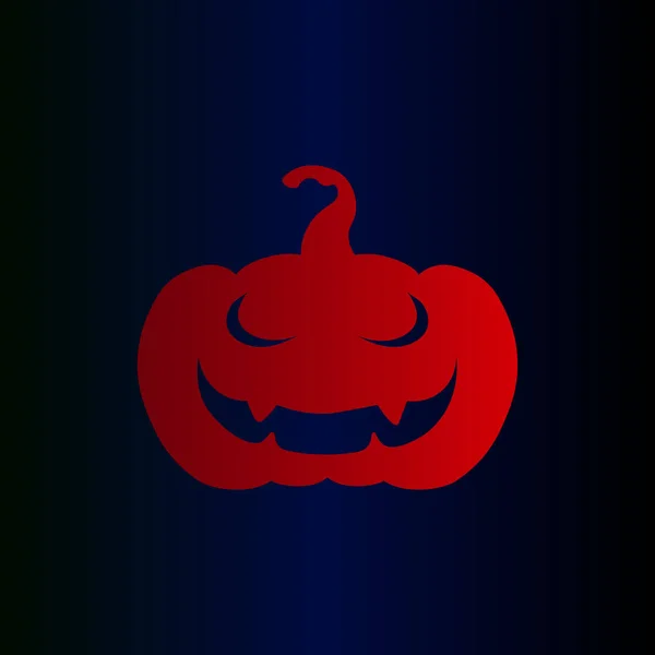 Assustador Jack Pumpkin Halloween Party Símbolo Halloween Abóbora Vermelha Ilustração —  Vetores de Stock