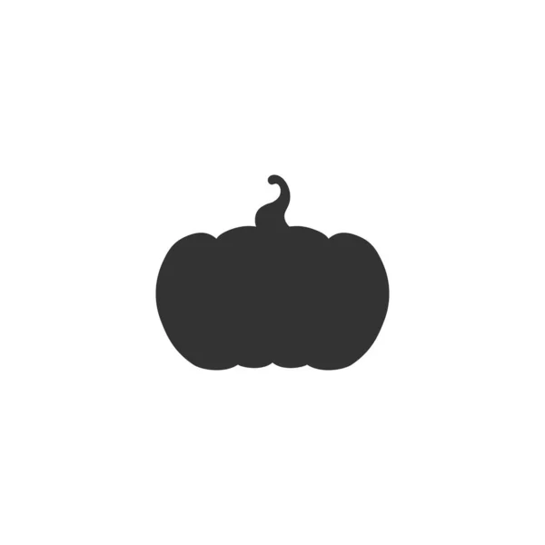 Dynia Sylwetka Wektor Ilustracji Dynia Symbol Święta Halloween — Wektor stockowy
