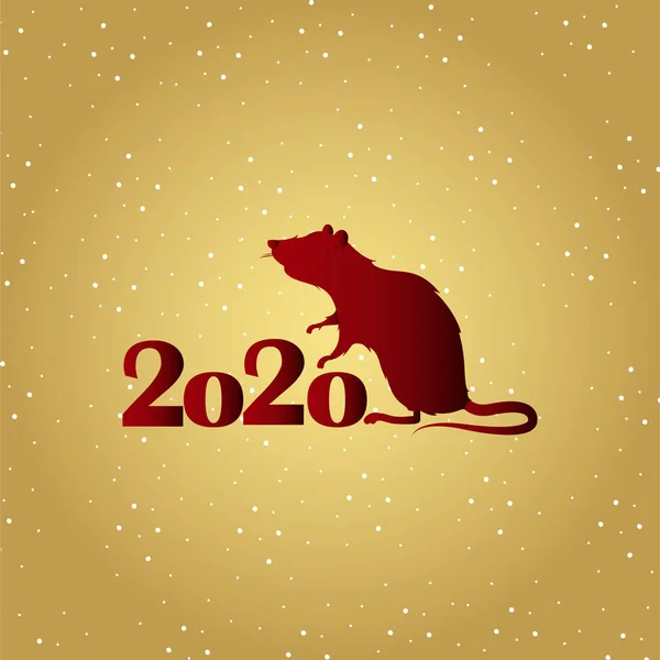 Boldog Évet 2020 Ban Patkányok Éve Keleti Naptár Szerint Újévi — Stock Vector