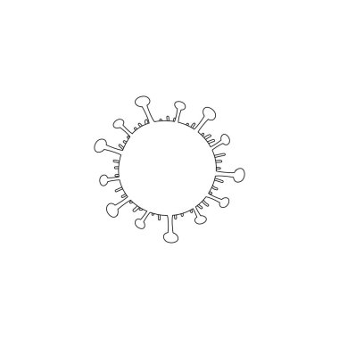 Beyaz arkaplanda izole edilmiş tehlikeli bakteri vektör simgesi