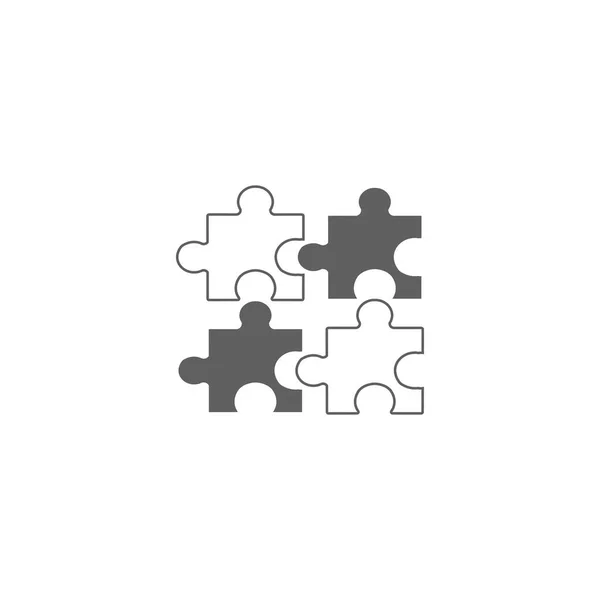 Серый Вектор Иконки Головоломки Плоский Знак Сплошная Пиктограмма Изолирована Символ — стоковый вектор