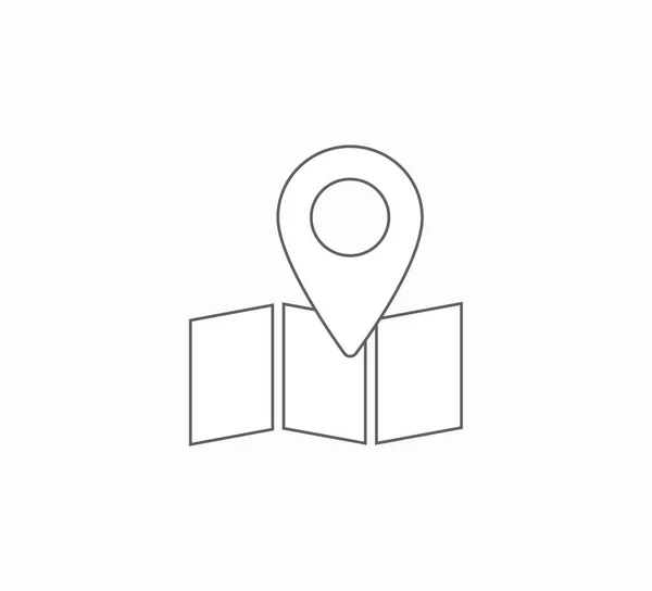 Peta Titik Navigasi Search Route Building Gambar Desain Rata Vektor - Stok Vektor