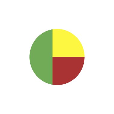 Benin Flag düz vektör simgesi izole edildi