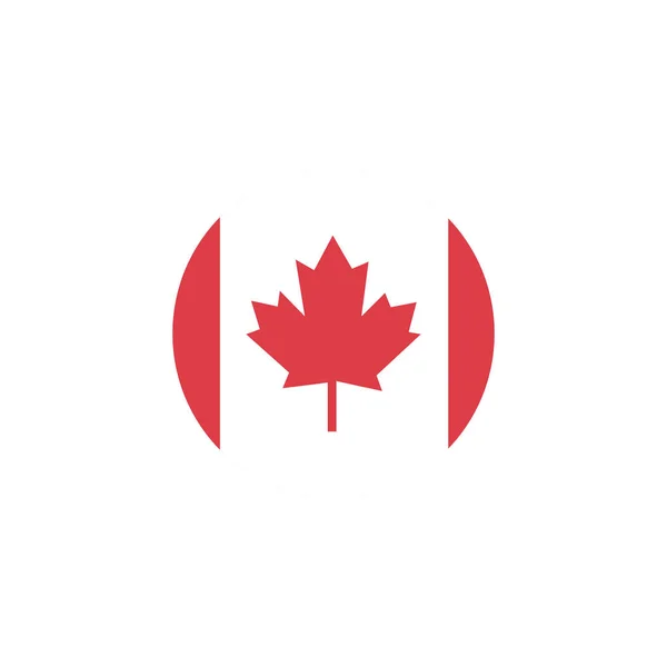 Een Prachtig Symbool Van Canada Vlag Van Canada Een Cirkel — Stockvector