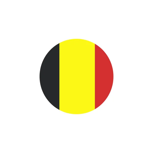 Flagge Belgiens Flache Vektordarstellung Isoliert Belgisches Symbol — Stockvektor